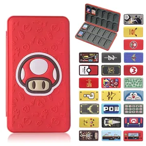 3D Relief Craftsmanship 24 In 1 For Nintendo Switch Game Card Case Holder Carry Storage Shell Silicone Cover Box Accessories