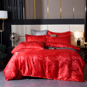 Ensemble de literie en satin brodé de style européen, 3 pièces, drap, <span class=keywords><strong>taie</strong></span> d'oreiller et housse de couette de luxe, taille personnalisée, achat en ligne - Product Image 6