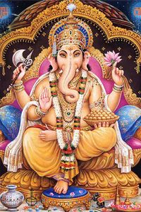 <span class=keywords><strong>Peinture</strong></span> <span class=keywords><strong>d</strong></span>écorative Thangka, Ganesh, tête <span class=keywords><strong>d</strong></span>'éléphant, dieu, <span class=keywords><strong>peinture</strong></span> suspendue sur toile, cadre en alliage <span class=keywords><strong>d</strong></span>'aluminium, utilisation en intérieur, dieu éléphant thaïlandais - Product Image 5