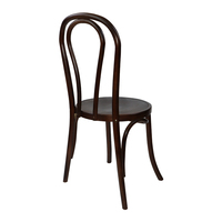 Chaises Thonet noires en résine et bois courbé empilables pour adultes, idéales pour les événements et réceptions en extérieur – Vente en gros usine