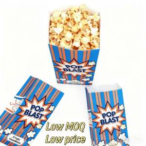 Custom <b>Grease</b> Proof Kraft <b>Paper</b> Popcorn Packaging Bag Biodegradable Recycled Materials with Cartoon Logo Printed - Product Image 4