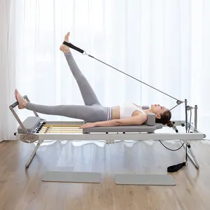 Große faltbare Pilates-Reformer-Kerngeräte Yoga-Bett Heim Fitness Gewichtsverlust Stahl ABS-Stahl Material Pilates-Maschine