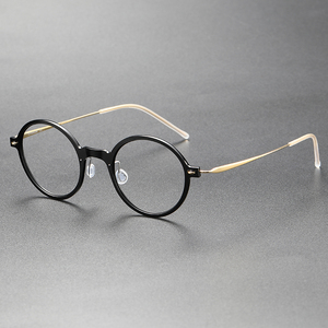 SH6508 Gradual Color Square Face Vintage Round Nylon Titanium Eye <strong>Glasses</strong> Frame Dual Purpose Eyeglass Frame - Product Image 5