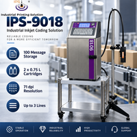 Imprimante à jet d'encre continu IPS-9018, imprimante de codes de date Cij, équipement de marquage industriel, 3 m/s, ligne de production, interface USB