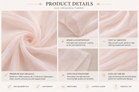 Tissu en organza 100% soie de mûrier, teint en fil, tissu de soie de luxe pour la couture nuptiale et la fabrication de vêtements en gros