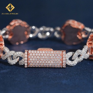 ZUANFA JEWELRY, Brazalete de Diamantes Cultivados en Laboratorio con Diseño 3D de Rosa, Diseño Floral, Certificado IGI, Joyería de Lujo para Mujer - Product Image 4
