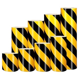 Ruban de signalisation réfléchissant multicolore, autocollants de marquage de zone, bandes de sécurité pour sol, longueur 30m, largeurs 10-30cm - Product Image 1
