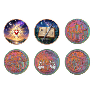 Moneda Conmemorativa Vintage del Rey Leónero Baldwin IV, Moneda de Desafío de Cobre Fundido a Presión para Exhibición Histórica de Cruzadas - Product Image 3