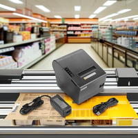 Printer Thermal Desktop 80mm WIFI+ Antarmuka USB Pencetakan Thermal Langsung Android Untuk Supermarket POS Stok