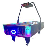 Machine à jetons de jeu d'arcade de table de hockey sur air rougeoyante de feu 2 en 1 Airhockey pour Game Center à vendre