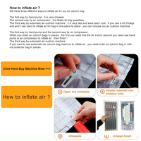 Emballage gonflable pour ordinateur portable : coussinets à bulles et colonnes d'air pour expédition