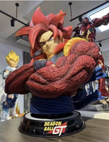 Vente chaude : Buste en résine grandeur nature de Vegeta, sculpture en fibre de verre, statue de personnage d'anime, artisanat en résine fait main, animation