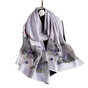 NOVEDAD DE VERANO 2025, bufandas de mezcla de seda suave, chales étnicos largos bordados dibujados a mano de dibujos animados, hiyab para mujer - Product Image 4