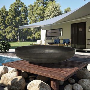 Hiện Đại Corten Thép Gỗ Ngoài Trời Đốt BBQ <span class=keywords><strong>Pit</strong></span> <span class=keywords><strong>Pit</strong></span> Bát Nóng Với Thiết Kế Di Động Cho Giải Trí Ngoài Trời - Product Image 5