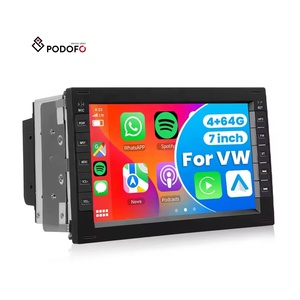 Podofo <span class=keywords><strong>7</strong></span> ''IPS écran tactile 4 + 64GB CarPlay autoradio Android Auto GPS/WiFi/BT/FM/RDS pour VW/POLO/PASSAT/SHARAN/JETTA/<span class=keywords><strong>GOLF</strong></span>/SKODA - Product Image 1