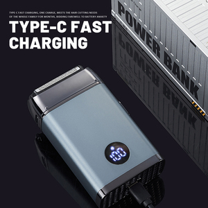 Máy cạo râu điện cầm tay cho nam, chống nước, có chức năng tỉa ria mép, lưỡi kép, sạc USB-C, không dây - Product Image 4