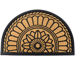 Tapis de porte extérieur moderne personnalisé Jucor, en nylon imperméable et caoutchouc, avec logo personnalisé, fabrication mécanique, antidérapant, avec support en PVC. - Product Image 4