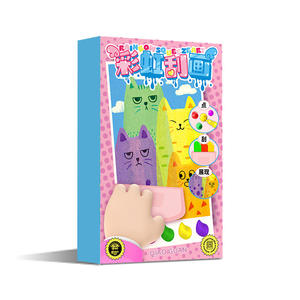 Ensemble de jouets de <span class=keywords><strong>dessin</strong></span> de peinture à gratter de raclette arc-en-ciel pour enfants, Kit de peinture de raclette créative, papier à gratter <span class=keywords><strong>pointillisme</strong></span> bricolage - Product Image 1
