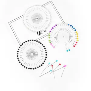 Pozisyon için yeni tasarım plastik top inci pin beyaz inci kafa pimleri renk inci iğne disk