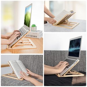 Có thể gập lại máy tính xách tay Riser có thể điều chỉnh máy tính tre <span class=keywords><strong>MacBook</strong></span> đứng máy tính xách tay và máy tính bảng máy tính xách tay đứng - Product Image 3