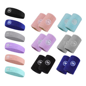 Wrist Protection Sweat Absorption Sports Fitness Yoga Breathable Cotton Towel Wrist Band Headband Sweatband - Product Image 2