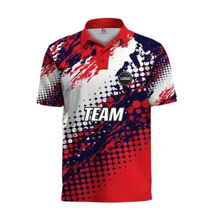 Custom team logo and name red cricket jersey sublimation printing cricket apparel men