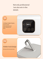 Mini Secadora de Ropa Plegable, Compacta y Resistente, Secadora de Ropa Eléctrica Portátil con Temporizador para Uso en el Hogar y Hoteles, Enchufe del Reino Unido, Carcasa de Plástico