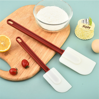 Ensemble de spatules en silicone pour gâteaux avec manche en PP, résistant à la chaleur, écologique, passe au lave-vaisselle, outil de pâtisserie et de cuisine