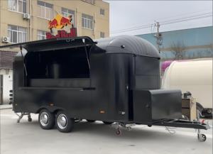 Chariot de restauration de rue polyvalent avec système de freinage amélioré et étagères amovibles pour les marchés nocturnes et la vente en zone piétonne - Product Image 5