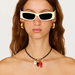 Collana a tema oceano Multi ciondolo per donna estate pesce stella marina osso catena in lega placcato - Product Image 4