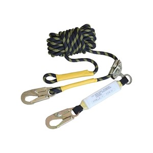ANT5PPE 25 pieds 25KN Corde <span class=keywords><strong>de</strong></span> protection contre les chutes robuste pour travaux verticaux sur <span class=keywords><strong>toiture</strong></span>, harnais, longe <span class=keywords><strong>de</strong></span> <span class=keywords><strong>sécurité</strong></span> avec crochets à ressort <span class=keywords><strong>en</strong></span> acier allié - Product Image 1