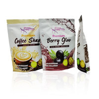 Vide Doypack Café Boisson Alimentaire Sac À Fermeture Éclair Stand Up Pouch Chocolat Poudre Emballage Avec Logo
