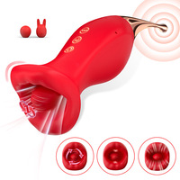 Tragbares Zungen-Klitoris-Stimulator mit Starker Vibration und Doppelmotor Luxuriöses Lustgerät USB-Aufladung Erwachsenen-Spielzeug für Frauen