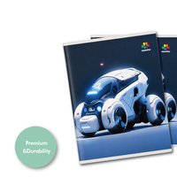 Cuaderno de ejercicios con encuadernación cosida. Cubierta y Contracubierta Personalizables de Alta Calidad y Duraderas para Impresión Laminada A5 para Uso en Oficina