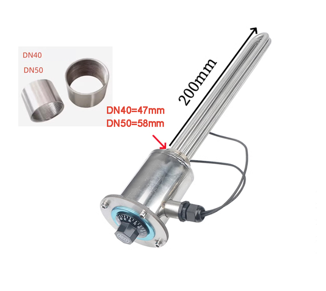 220v 3kw 6kw Flange Coil Water Heater Electric Heating element with Temperature Control