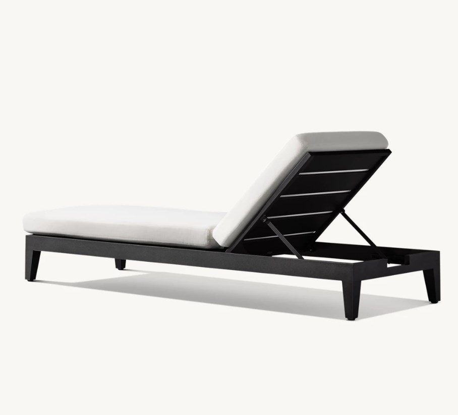 Aluminum Outdoor Furniture Patio Garden Sofa Outdoor Sunbed Single Chaise Lounge