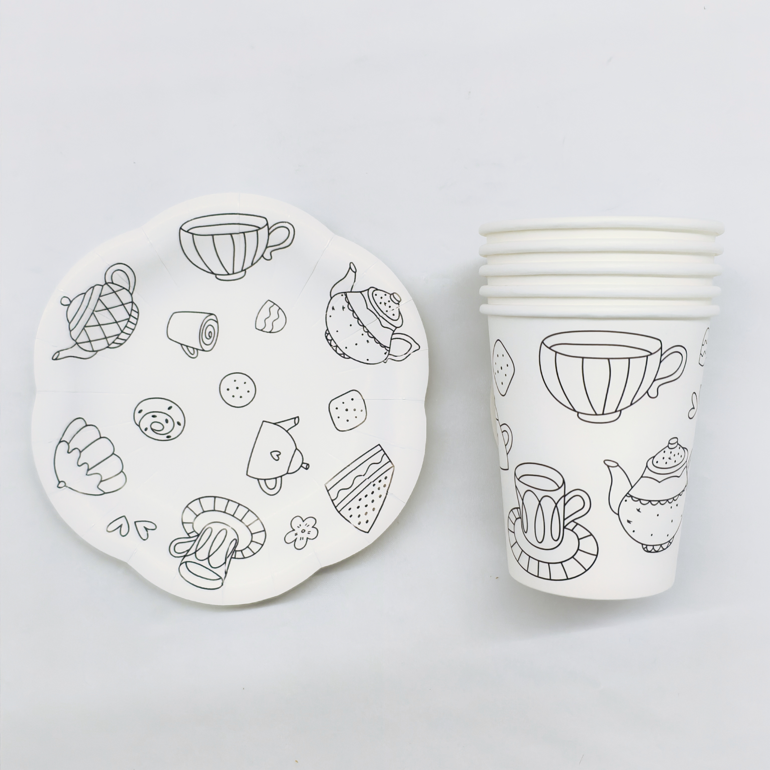 plate,cup 24pcs each