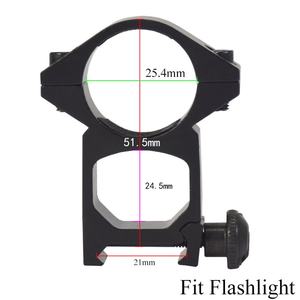 Anneaux de montage de lunette tactique d'extérieur 25,4 mm à profil haut avec base de montage 11 mm pour lunette optique - Product Image 2