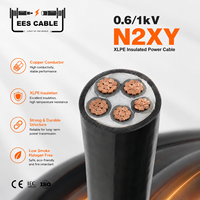 Câble d'alimentation non armé 0,6/1 kV N2XY/U1000 R2V 4+1 conducteurs en cuivre, isolation XLPE, gaine PVC, IEC 60502-1
