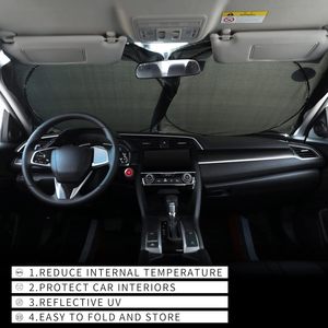 Customized High Quality Polyester Car Sunshade Front Windshield <b>Shades</b> with Logo - Product Image 2
