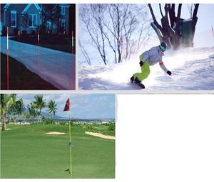 Tige en fibre de verre avec bande réfléchissante comme poteaux de marquage d'allée - Product Image 4