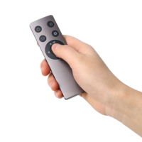 Control Remoto por Voz IR RF de 9 Teclas para Smart TV Android, Certificado CE ROHS, Color Plata y Negro, Modelo de Aleación de Aluminio para Electrodomésticos