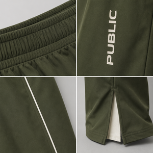 <b>Wholesale</b> Custom Streetwear Reflective Nylon Pants <b>Flared</b> <b>Sweatpants</b> Patchwork Elastic Waistband Embroidery Track Men's Pants - Product Image 2