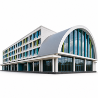 Bâtiment scolaire en structure métallique pour la croissance des élèves, avec baies supplémentaires, deuxième étage, mêmes composants, campus fonctionnant pendant la construction
