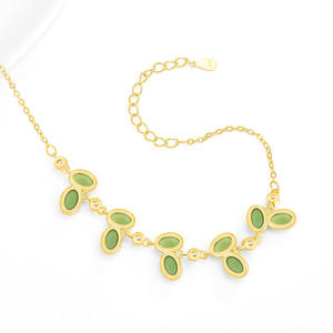 Pulsera de Jadeíta Natural Nefrita en Forma de Corazón con Dije de Plata S925, Joyería para Mujer, Diseño Original D1226 - Product Image 3