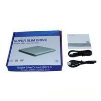 Lecteur optique externe Blu-ray portable en alliage d'aluminium, USB 3.0, compatible 3D, graveur de BD, DVD, CD pour ordinateur portable et ordinateur de bureau