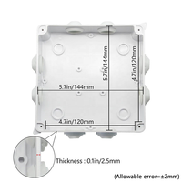 Boîte de jonction électrique JOHNN de haute qualité IP65 série Q3 en ABS blanc 150*150*70 étanche à l'eau et à la poussière pour usage industriel, résidence et commerce