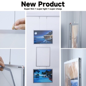 A4 Crystal Led Light <b>Box</b> Cable Hanging System Wire Display Illuminated Backlit Magnetic Acrylic Panel Waterproof Eco-friendly - Product Image 6