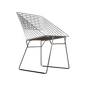Best Seller Restaurant Metal Wire Chair Most Comfortable Cheap Wedding Party Events Furniture Classic Style Nickel Polished - Product Image 1