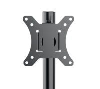 Pince de bureau unique bras de moniteur support pivotant en acier noir avec organisateur de câble à dégagement rapide pour ordinateurs portables/moniteurs d'ordinateur